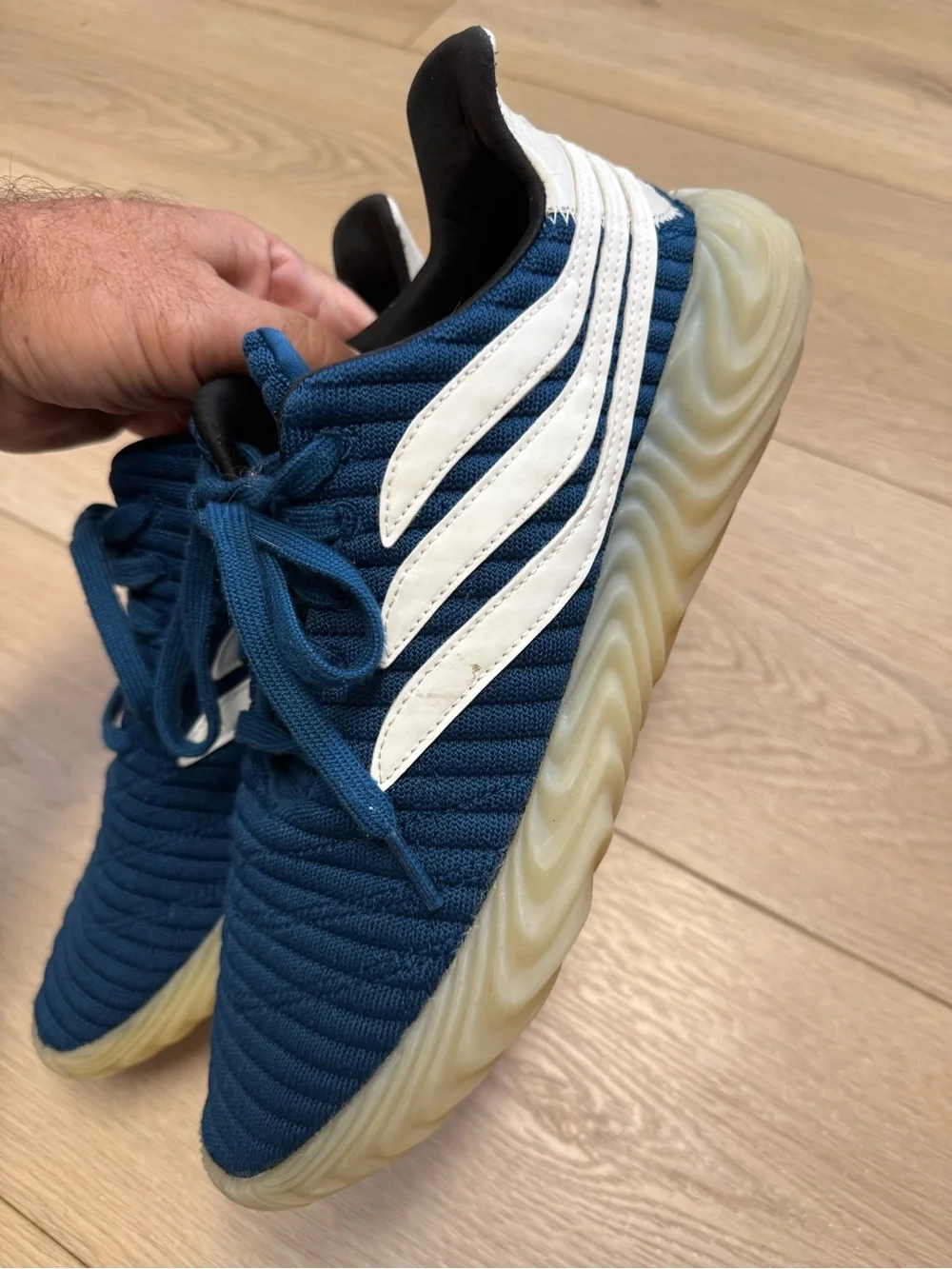 Adidas Men's Sobakov Legend Marine Blue Cloud White Boost Sneakers BD7562 10.5